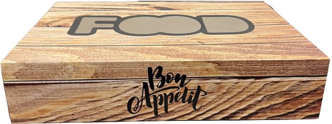 Catering Doos met Venster 36x25x8 cm – Brooddoos / Lunchdoos – 10 Stuks