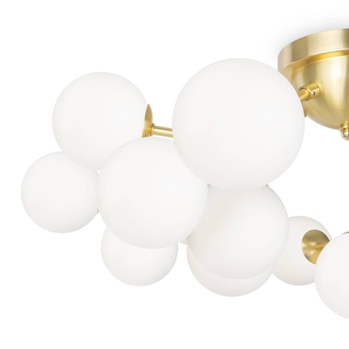 Maytoni Dallas plafondlamp 20-lichts, hoogte 25 cm, goud