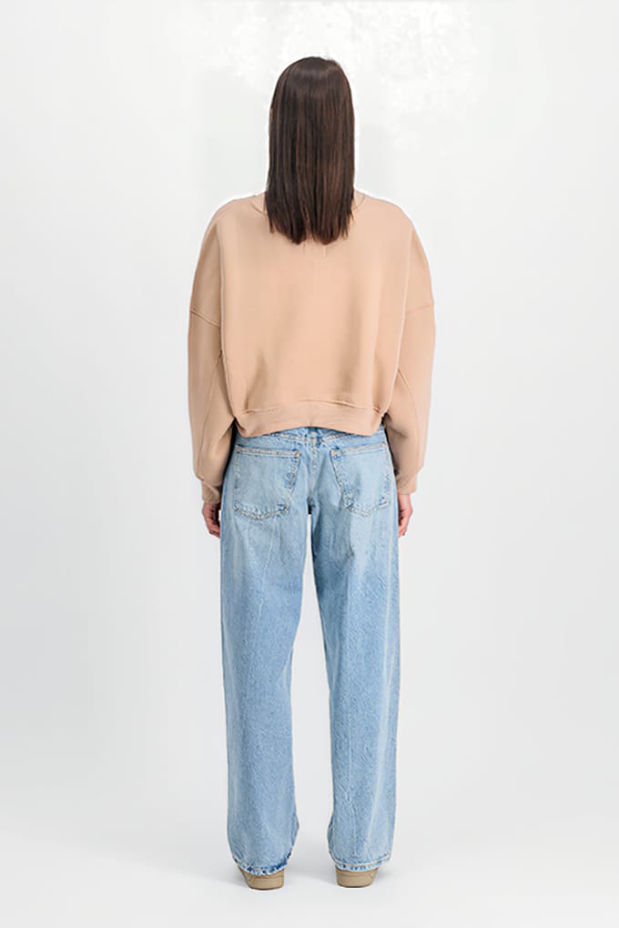 Alpha Industries Logo Sweater Dusty Coral Größe: M | Pullover Outlet | Damen | Orange
