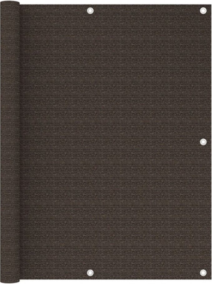 vidaXL - Balkonscherm - 120x400 - cm - HDPE - bruin