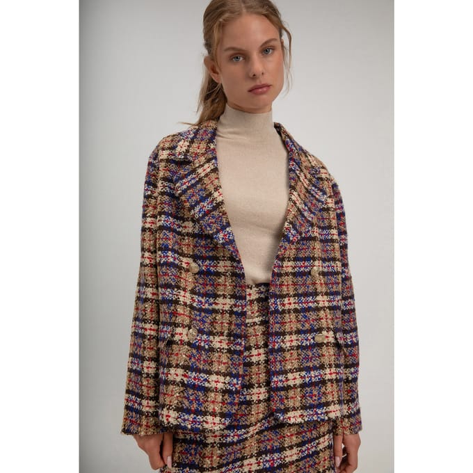 Josephine & Co Sem Blazer Caramel Print Größe: 36 | Blazer Outlet | Damen | Braun