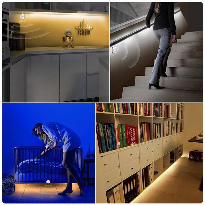 1M 2M 3M 4M 5M Bewegingssensor LED Kastverlichting Nacht Sensor Strip 2m wit
