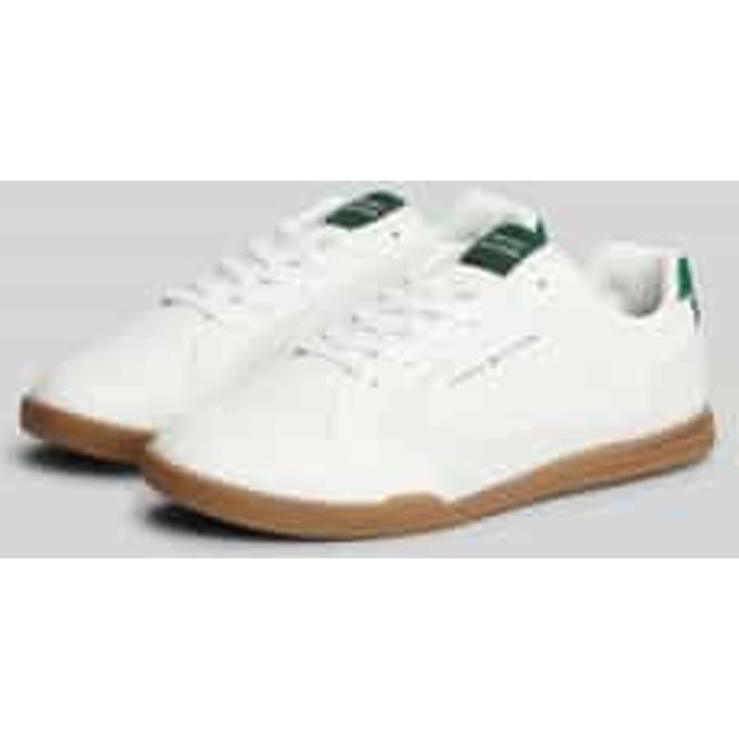 Sneakers van echt leer met labelpatch
