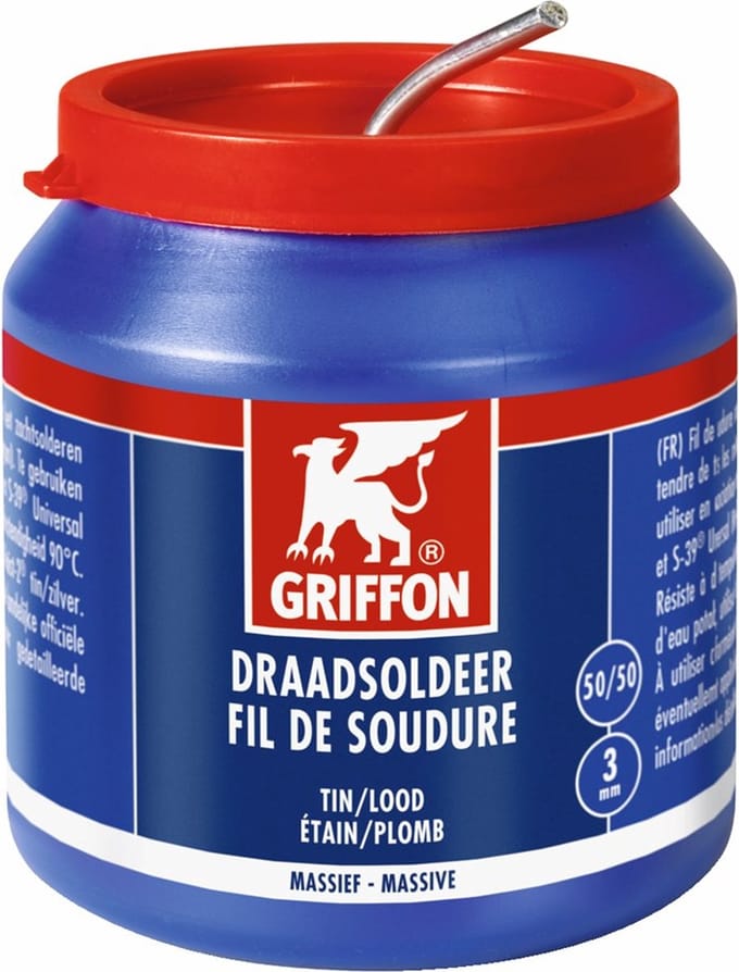 Griffon Draadsoldeer 50/50 massief 3 mm pot à 500 gr