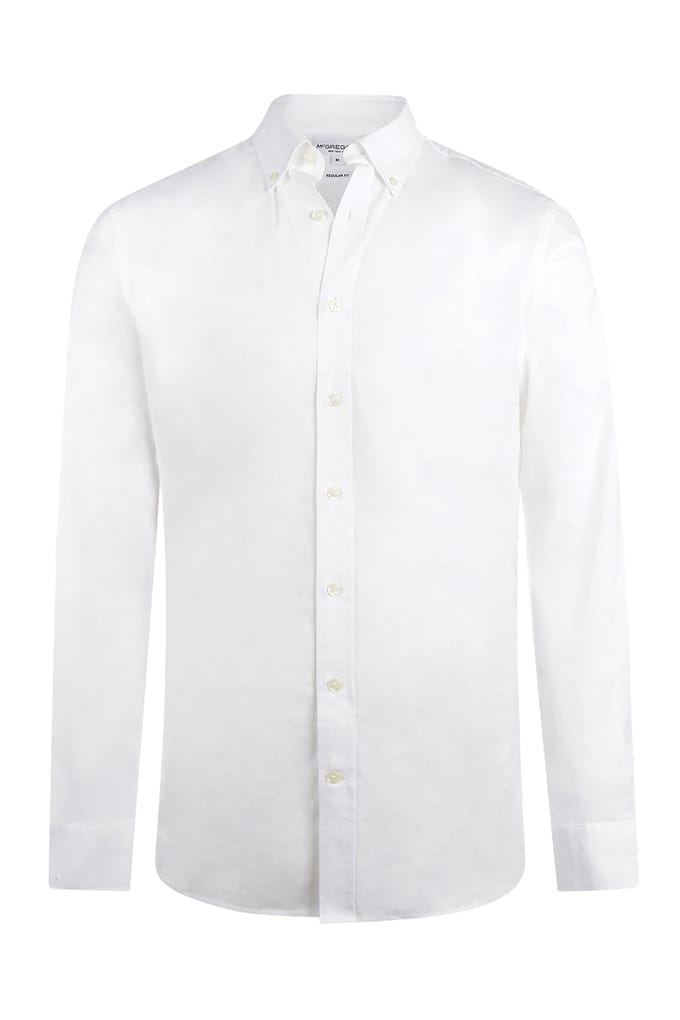 McGregor Stretch Pique Shirt White Taglia: L | Camicie Business Outlet | Uomo | Bianco
