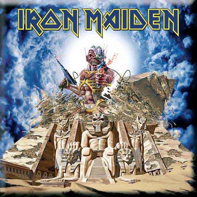 Iron Maiden - Somewhere Back In Time - Koelkast Magneet - 7.5 x 7.5 cm