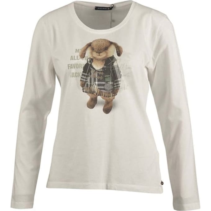 River Woods Crew Neck Tee Ls + Deco White Taglia: XS | Maglie a manica lunga Outlet | Donna | Bianco