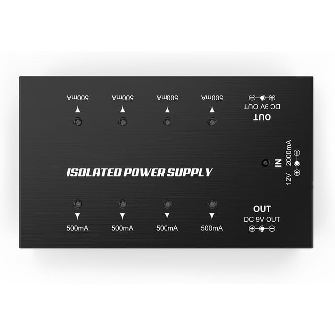 Alimentation compacte pour effets de guitare, 8 sorties CC isolées pour effets de guitare 9 V/18 V US Plug noir