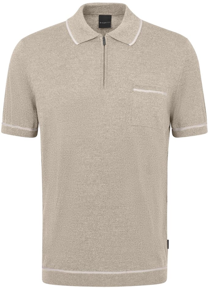 Bugatti poloshirt korte mouw beige