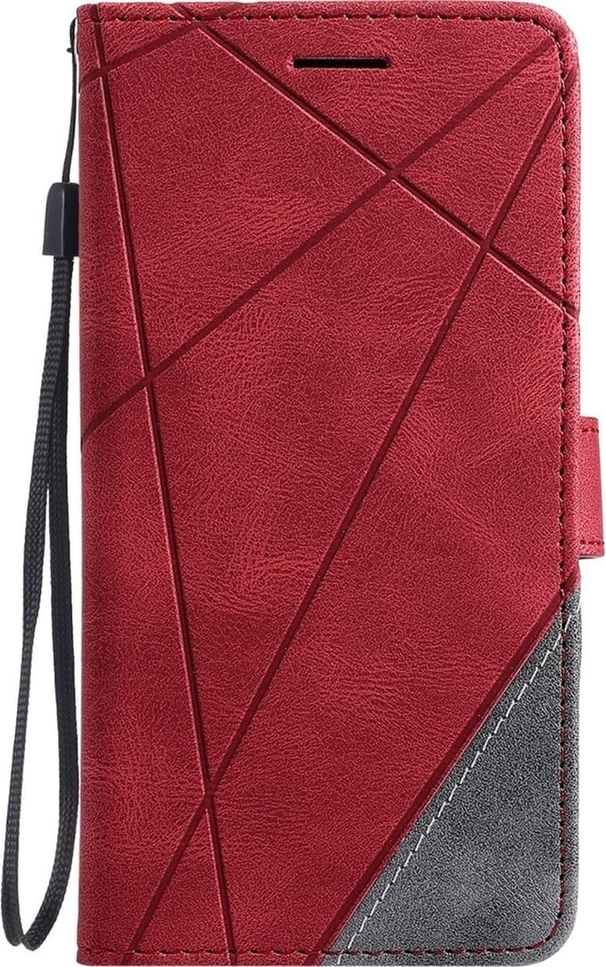 Hoesje geschikt voor iPhone 7 - Bookcase - Pasjeshouder - Portemonnee - Patroon - Kunstleer - Rood