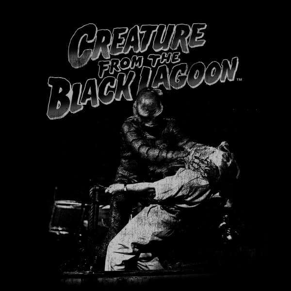 Universal Monsters Creature From The Black Lagoon Black And White Trui - Zwart - S