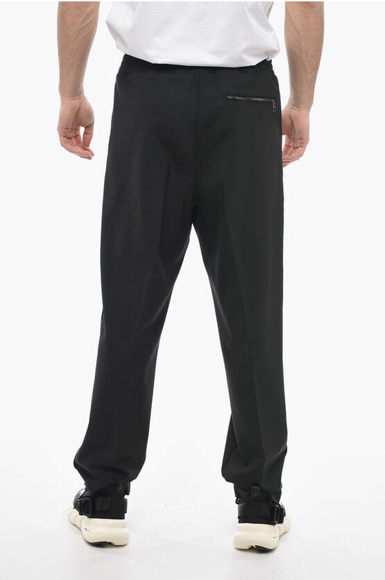 Losse LOUIS-broek met elastische tailleband in zwart