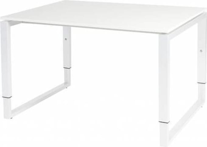 Verstelbaar Bureau - Domino Plus 120x90 wit - wit frame
