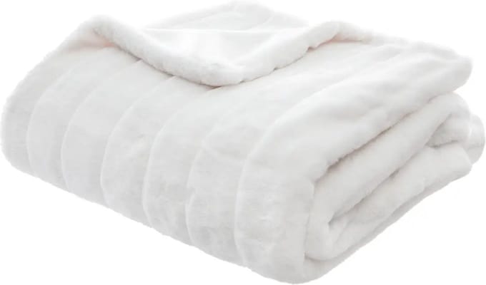 Atmosphera Plaid/deken Manoir - wit - 120 x 160 cm - polyester - sprei