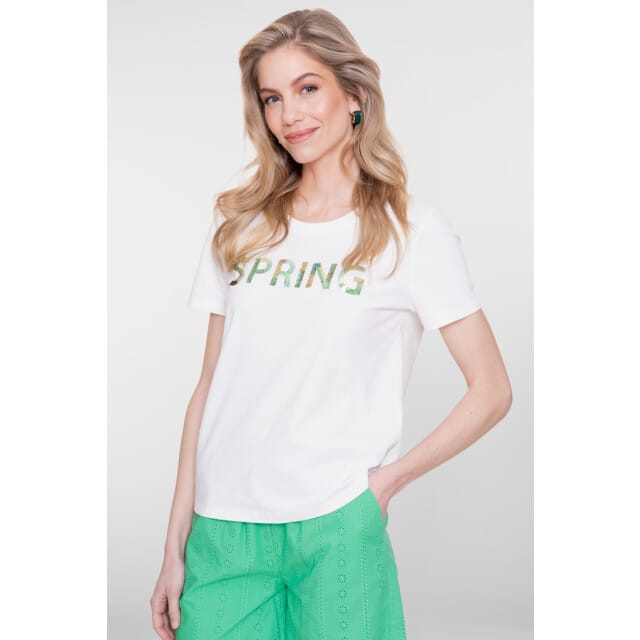 Geisha T-shirt T Shirt Spring Met Sequins 62376 41 Off-white Dames Maat - M