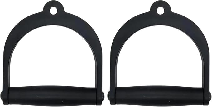 Fitness Handvatten - Kabelmachine Accessoires - Kracht Training - Ergonomisch Ontwerp - 2 Stuks - Zwart