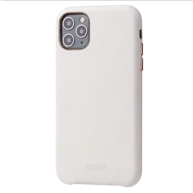 IYUPP Hoesje Geschikt voor iPhone 11 Hoesje Wit PU Leer - Shockproof