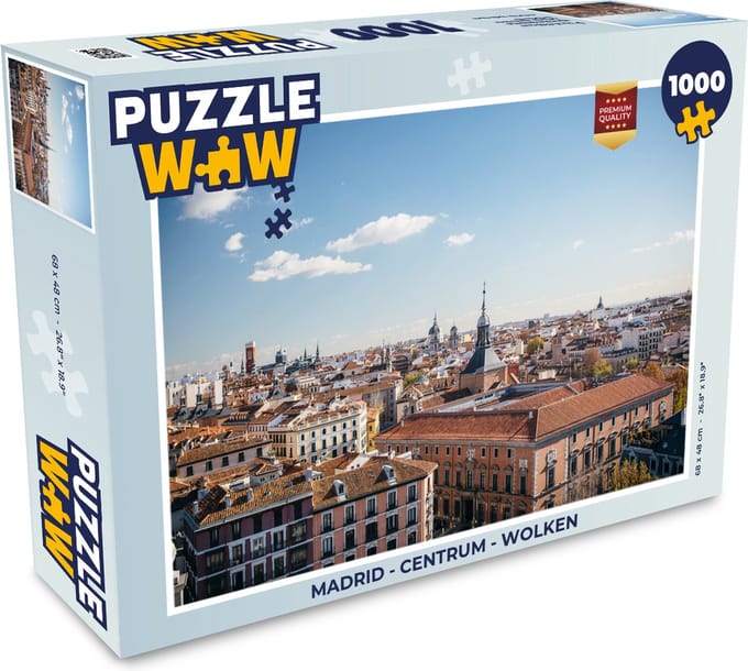 Puzzel Madrid - Centrum - Wolken - Legpuzzel - Puzzel 1000 stukjes volwassenen