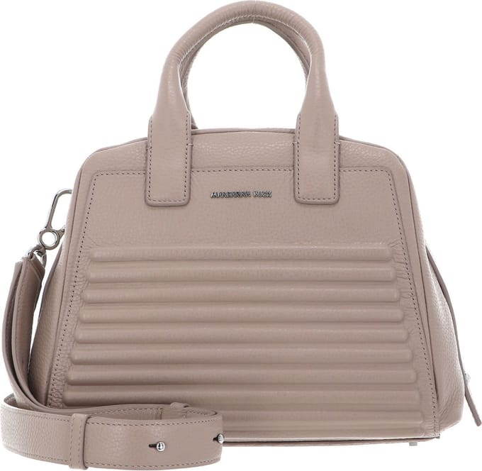 MANDARINA DUCK Leren Handtas Schoudertas I-Con Tote Warm Taupe