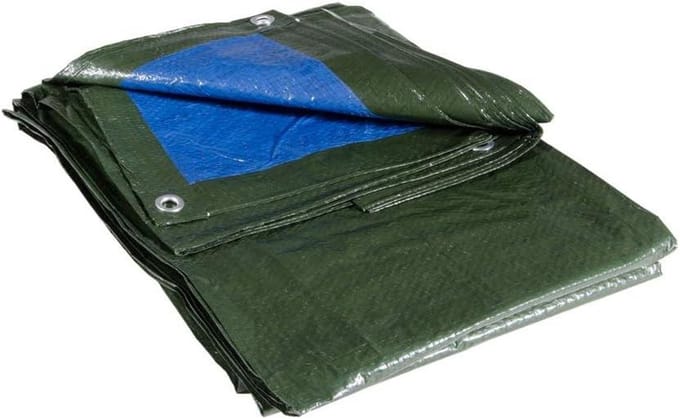 Multifunctioneel Zeil - Afdekzeil Stevig - Bescherming Buiten - Waterdicht Polyethyleen - 10 x 6 meter - Groen Blauw