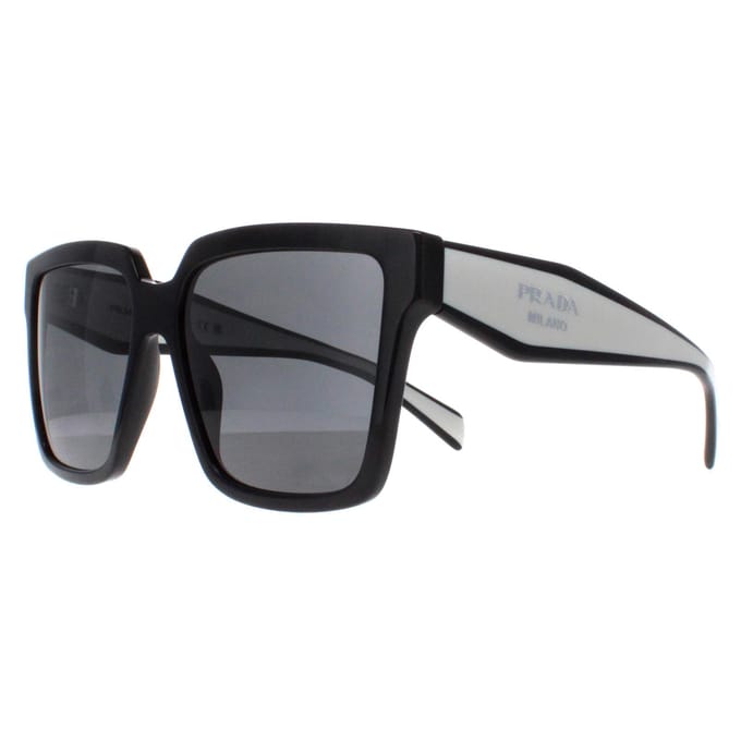 Prada PR24ZS 1AB5S0 zwarte donkergrijze zonnebril