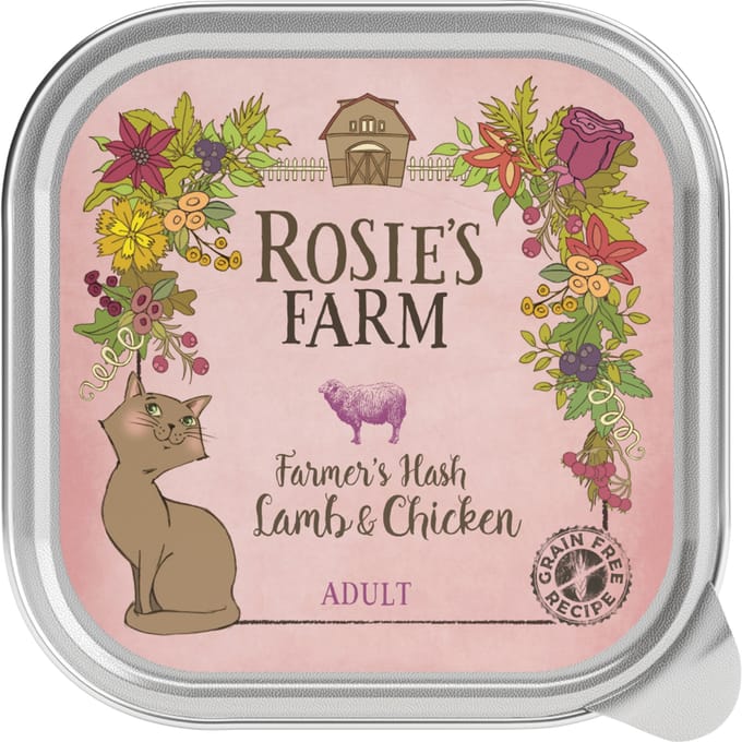 32x100g Adult Lamm&Huhn Rosie's Farm Katzenfutter