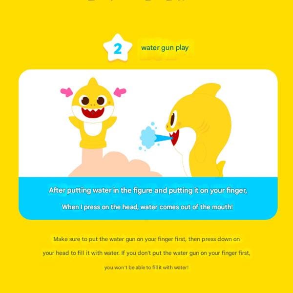 [PINKFONG] Baby Shark Vingerpop Speelgoed, Populaire Koreaanse speelgoed 1ea blue