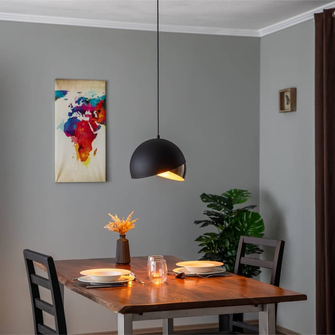 Opviq Hanglamp Pacman 2633 Ø30cm zwart/goud