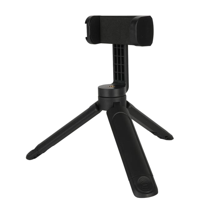 Telefoon Uitschuifbaar Statief Universeel Horizontaal Verticaal Statief Standaard met Telefoonklem Koude Schoenbevestiging black