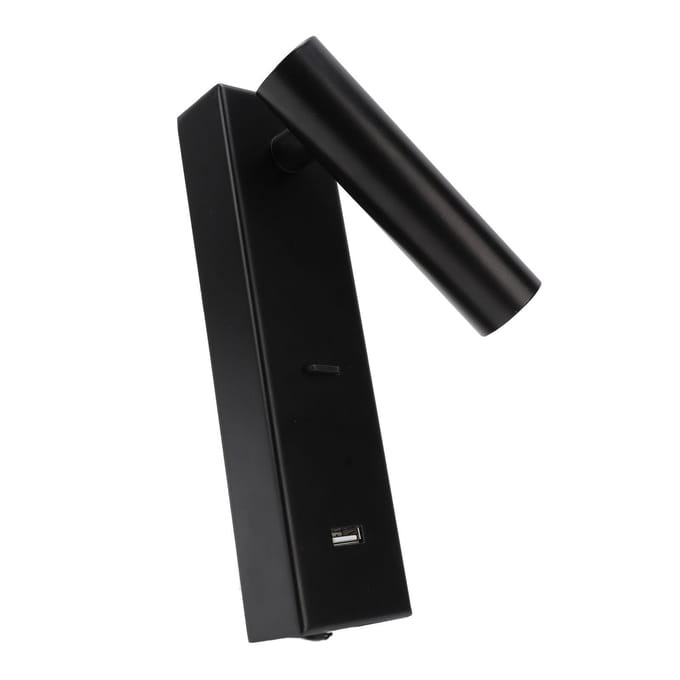 LED Wandleeslamp Eenvoudige Stijlvolle Wandlamp met Schakelaar USB-poort voor Binnen Slaapkamer