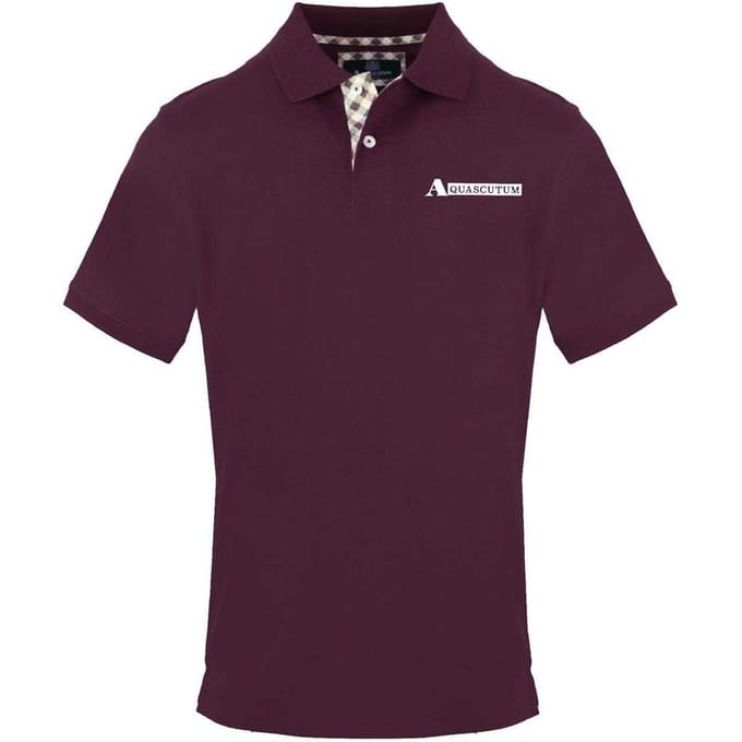 Aquascutum Herenpolo met korte mouwen (Rood)