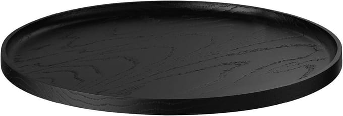 Oku Ronde Tray / Dienblad Black | Zwart | Hout