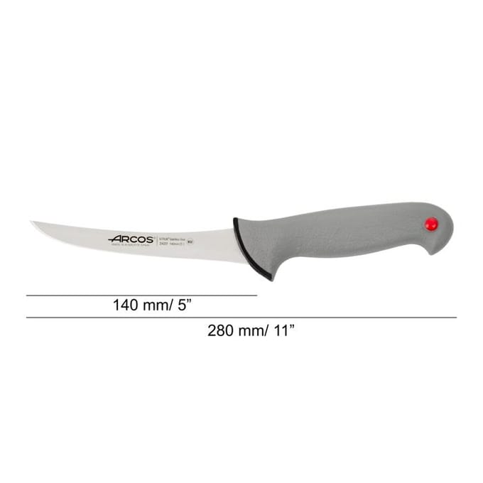 Uitbeenmes - Arcos - Prof 242200 - Roestvrij staal Nitrum - Lemmet 14 cm - Ergonomisch handvat wit