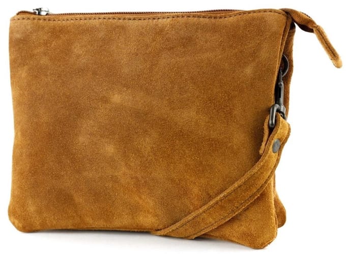 Bear Design Marthe Suede Leren Schoudertas - Cognac