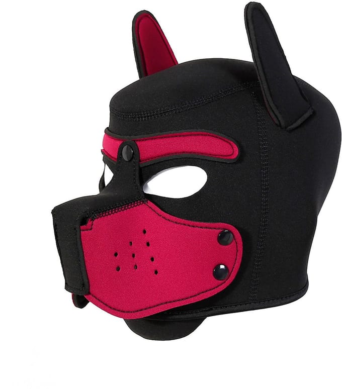 Fixxx - Hondenmasker - Puppy Hood - Zwart/Roze