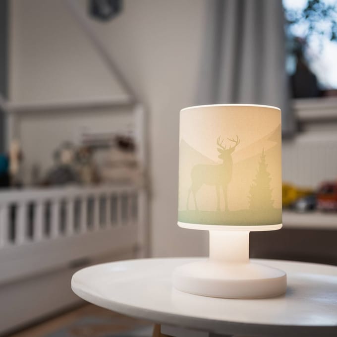 Elobra Scandi Wald LED oplaadbare tafellamp, groen, 21 cm, kunststof