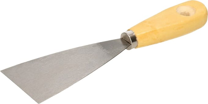 Amig Plamuurmes - werkbreedte 70 mm - roestvrij staal - houten greep
