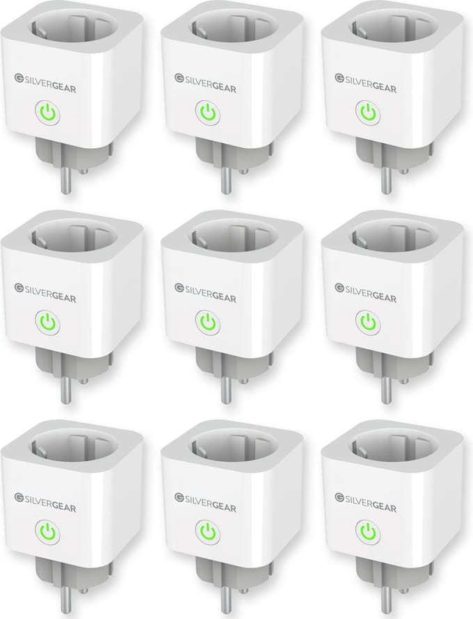Silvergear Slimme WiFi Stekker - Timer, Schakelaar & Energiemeter x9
