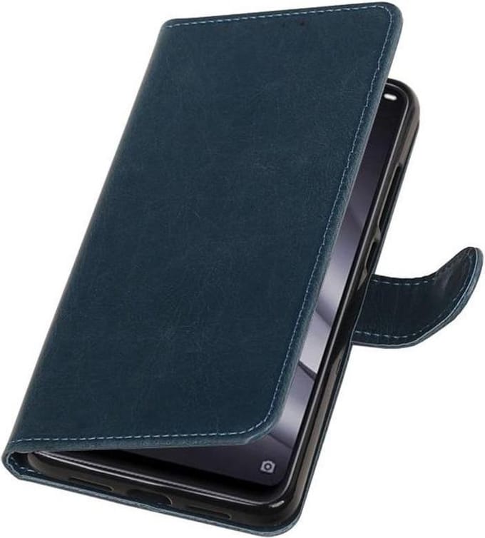 Blauw Pull-Up Booktype Hoesje voor XiaoMi Mi 8 Lite