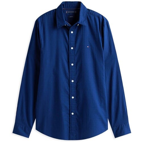 Tommy Hilfiger Overhemd Dobby Structure Rf S - Fashion Wear - Volwassen