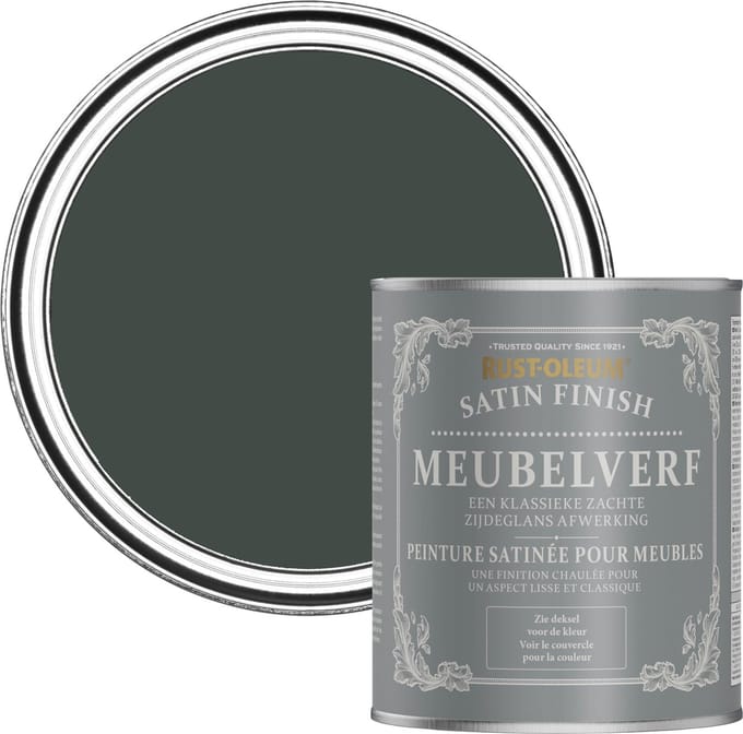 Rust-Oleum Zwart Meubelverf Zijdeglans - Avonddiner 750ml