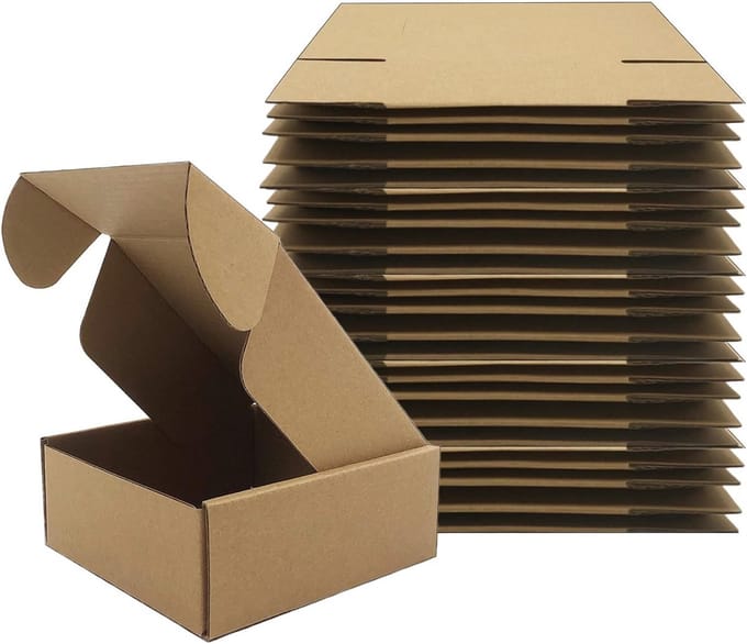 Set van 25 Kleine Bruine Verzenddozen voor E-commerce en Verzending - 12.7x12.7x5 cm