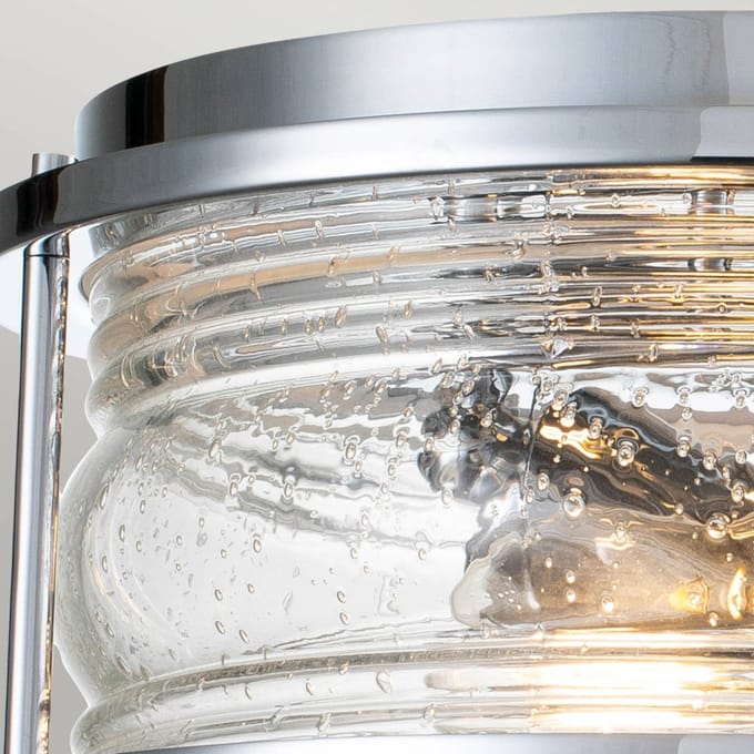 Kichler LED Badkamerarmatuur Ashland Bay | 2X E27 Max 60W | IP44 | Dimbaar | Polished Chrome
