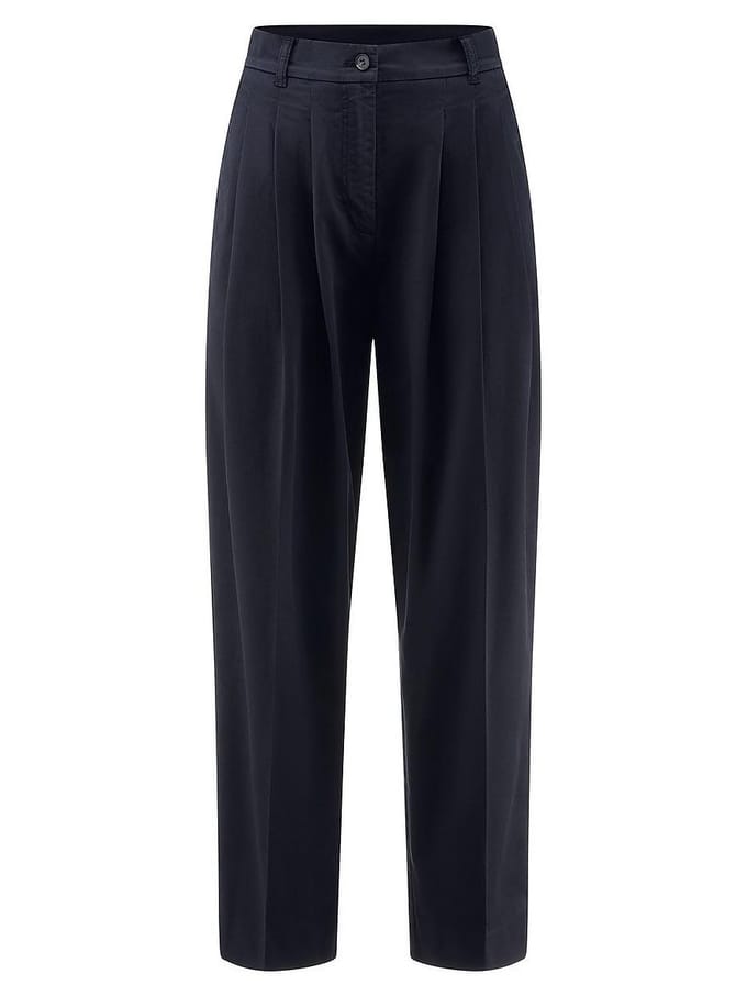 Wide Fit-7/8-broek Van Peter Hahn blauw