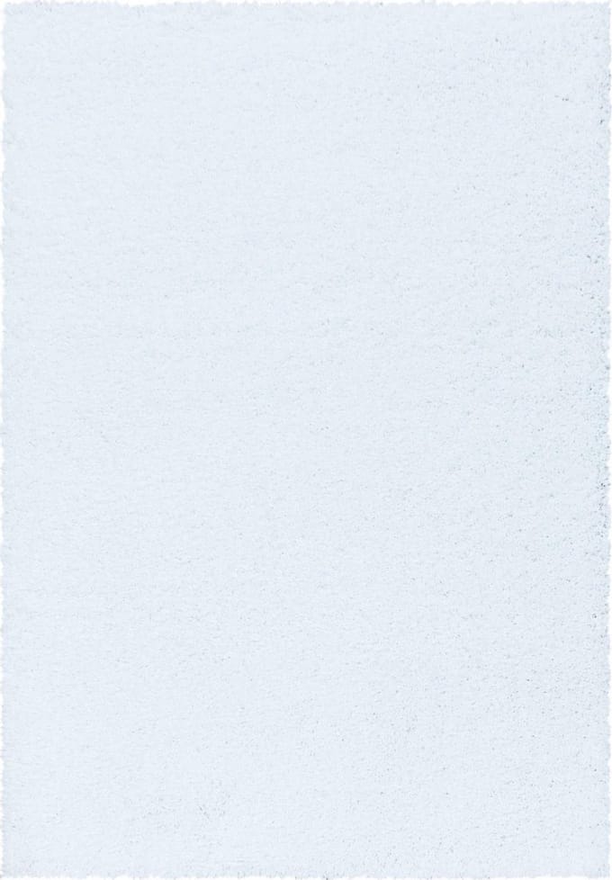 Modern hoogpolig vloerkleed Sydney - wit - 80x150 cm