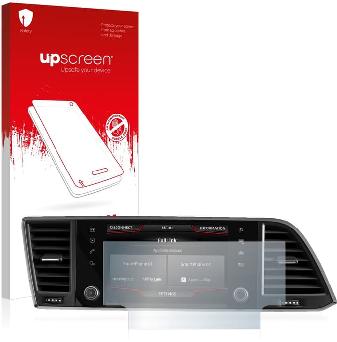 upscreen - Screenprotector voor Seat Ateca 2020 Media System 6.5" - Folie Beschermfolie transparant