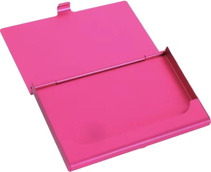 Dailygoods- Pasjeshouder Uitschuifbaar - Creditcardhouder - Pashouder - Wallet - Aluminium - Professionele Indruk - Kaarthouder