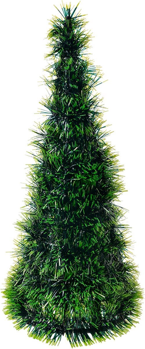 Clayre & Eef Kerstdecoratie Kerstbomen Ø 18x46 cm Groen Kunststof