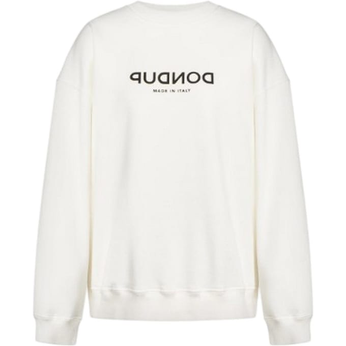 Vrouwenkappen Dondup - over sweatshirt in diagonale sweatshirt - wit