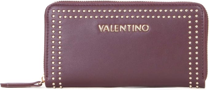 VALENTINO portemonnee Shine Re Zip Around Wallet Vino wijnrood